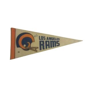 Vintage Los Angeles Rams NFL Felt Pennant Blue & Gold Retro Football Collectible
